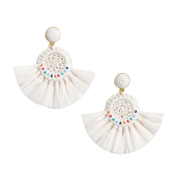 Brand New J.Crew Fan Statement Earrings - Picture 1 of 1